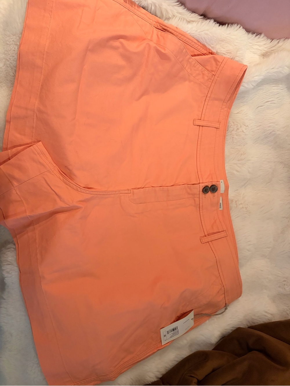 Target Peach Button-Front Bermuda Shorts